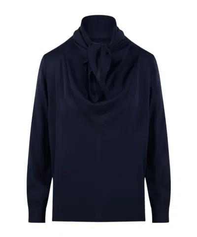 Max Mara Long-sleeved Shirt In Blue