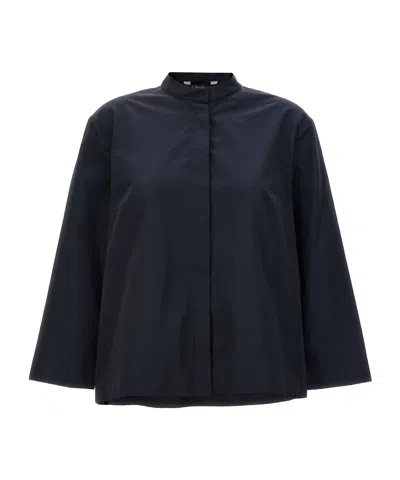 Max Mara Long-sleeved Shirt In Blue