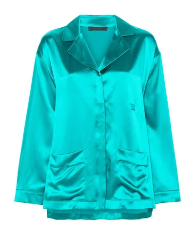 MAX MARA MAX MARA PIANOFORTE LOGO EMBROIDERED PYJAMA SHIRT