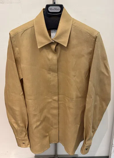 Max Mara Long-sleeved Shirt In Brown