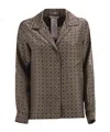 Max Mara Maxmara Mxmdisco Semi Fitted Printed Silk Shirt In Multi