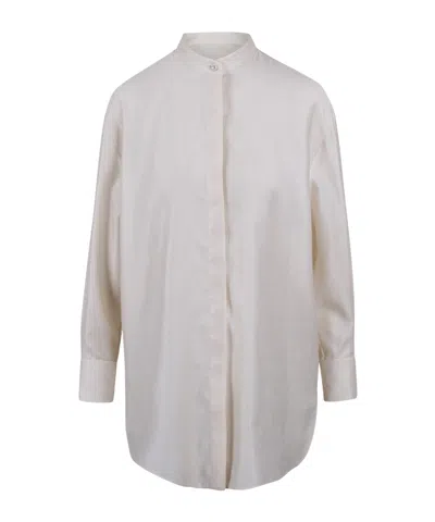 Max Mara Long-sleeved Shirt In Gray