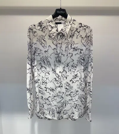 Max Mara Long-sleeved Shirt In Gray