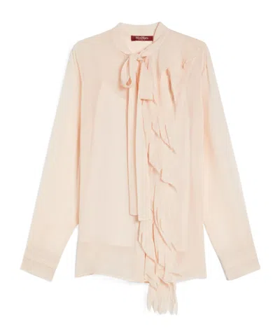 Max Mara Long-sleeved Shirt In Nude