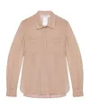 Max Mara Ercole Silk Shirt In Nude