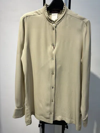 Max Mara Long-sleeved Shirt In Nude
