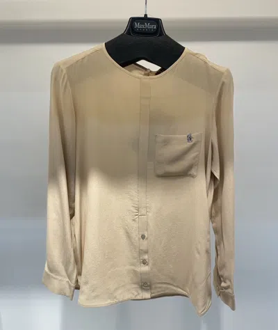 Max Mara Long-sleeved Shirt In Nude