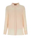 Max Mara Light Pink Silk Orietta Shirt In Nude