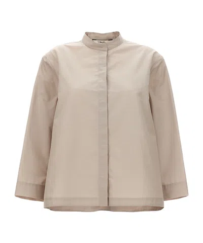 Max Mara Long-sleeved Shirt In Nude