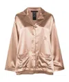 Max Mara Vasaio Silk Shirt In Nude