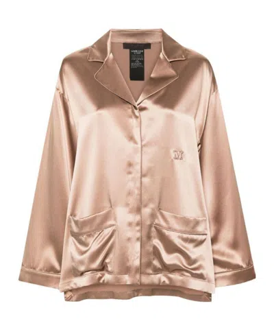 MAX MARA MAX MARA LOGO EMBROIDERED PYJAMA SHIRT