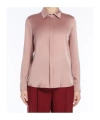 Max Mara Studio Pink Stretch Satin Baden Shirt In Nude