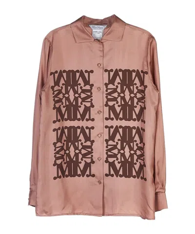Max Mara Long-sleeved Shirt In Pink