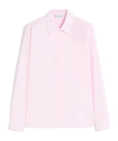 Max Mara Long-sleeved Shirt In Pink