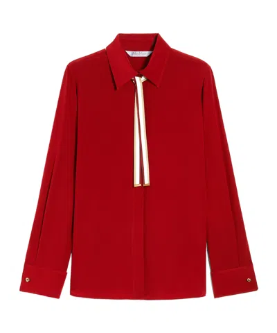 Max Mara Long-sleeved Shirt In Red