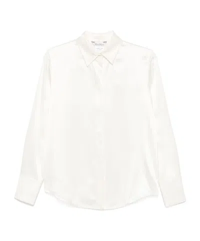 Max Mara Long-sleeved Shirt In White