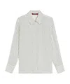 Max Mara Printed Crepe De Chine Shirt In White