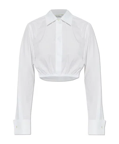 Max Mara Long-sleeved Shirt In White