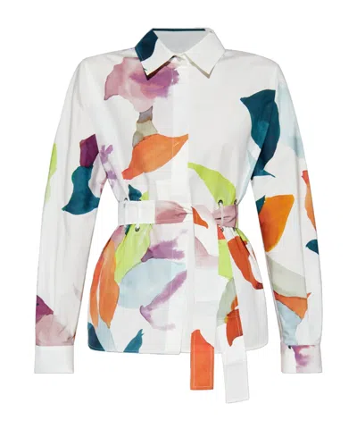 Max Mara Long-sleeved Shirt In White