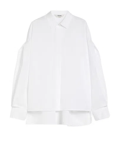 Max Mara Long-sleeved Shirt In White