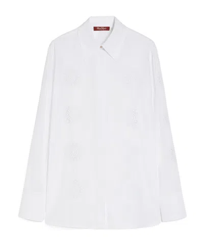 Max Mara Long-sleeved Shirt In White