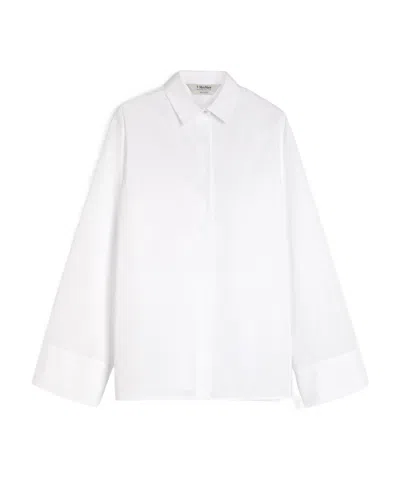 Max Mara Long-sleeved Shirt In White