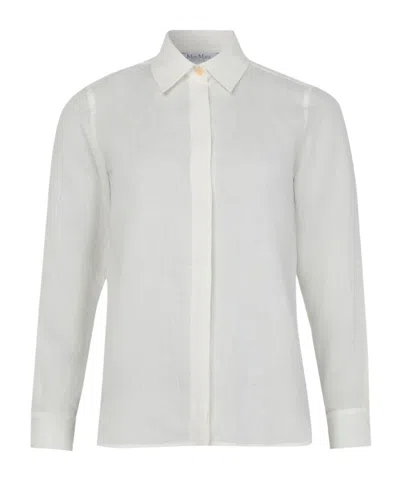 Max Mara Long-sleeved Shirt In White