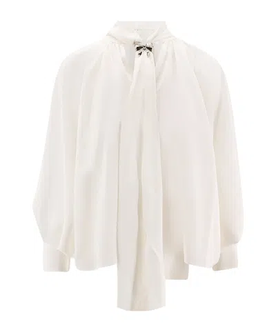 Max Mara Long-sleeved Shirt In White