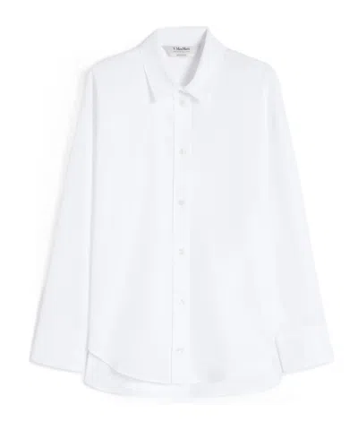 Max Mara Long-sleeved Shirt In White