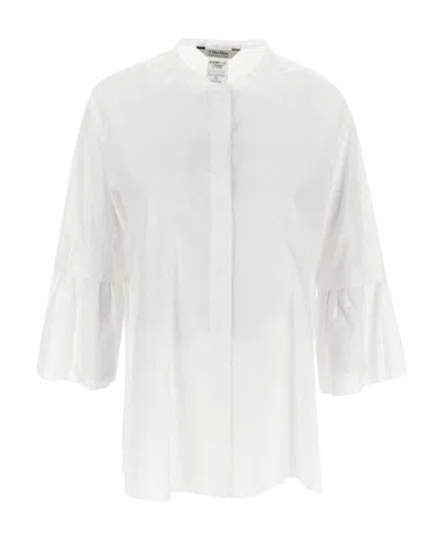Max Mara Long-sleeved Shirt In White