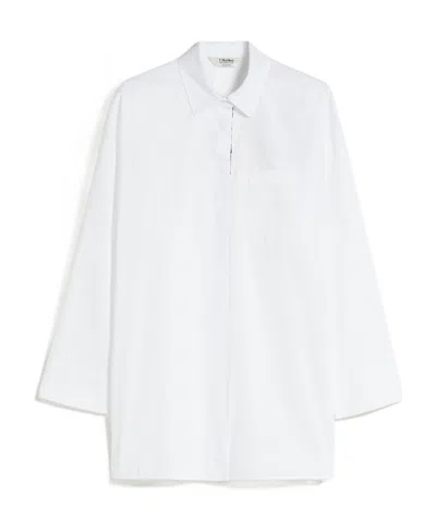 Max Mara Long-sleeved Shirt In White