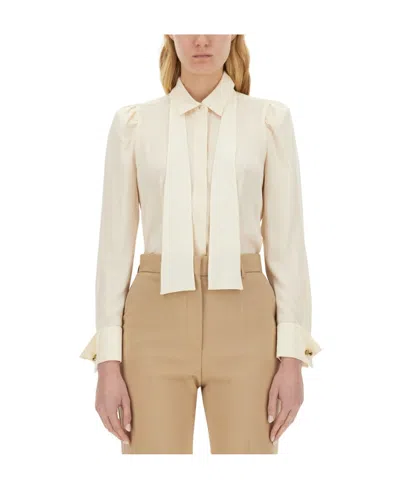 Max Mara Long-sleeved Shirt In Beige