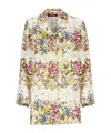 Max Mara Campale Printed Satin Shirt In White