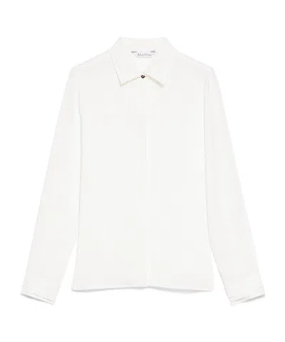 Max Mara Long-sleeved Shirt In White