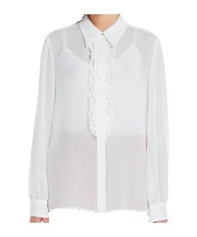 Max Mara Long-sleeved Shirt In White