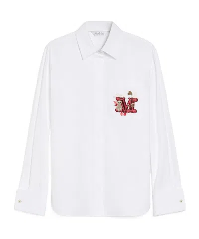 Max Mara Long-sleeved Shirt In White