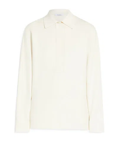 Max Mara Long-sleeved Shirt In White