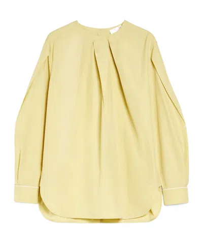 Max Mara Long-sleeved Shirt In Yellow