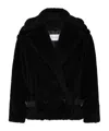 Max Mara Alpaca Wool-blend Aviator Coat In Black