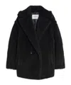 Max Mara Long Sleeved Short Coat In Black