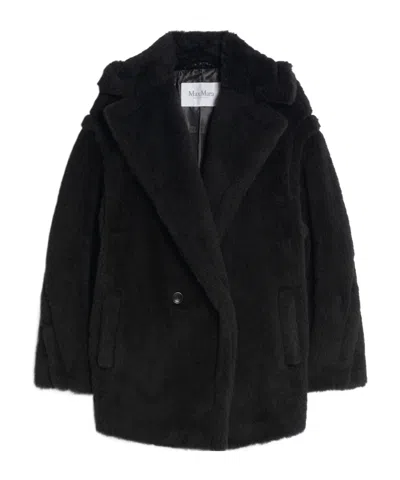Max Mara Long Sleeved Short Coat In Black