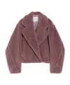 Max Mara Long Sleeved Short Coat In Red