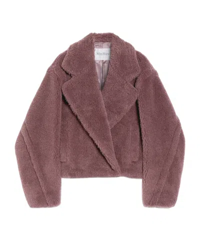 Max Mara Long Sleeved Short Coat In Red