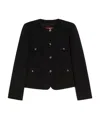 Max Mara Long-sleeved Short Jacket In Black