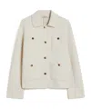 Max Mara Armonioso Scuba Jersey Boxy Jacket In White