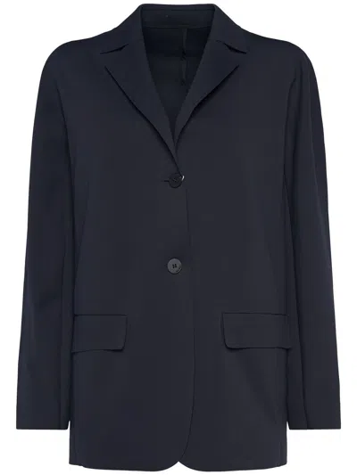 Max Mara Lesena Tech Jersey Blazer In Black