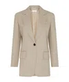 Max Mara Rosi Single Breasted Wool Jacket In Beige