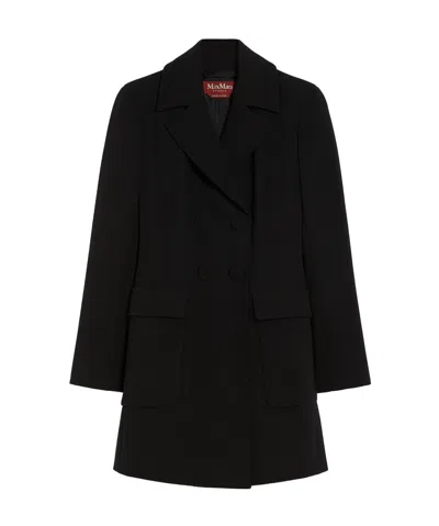 Max Mara Long-sleeved Suit Coat In Black