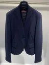 Max Mara Long-sleeved Suit Coat In Black