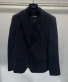 Max Mara Long-sleeved Suit Coat In Black
